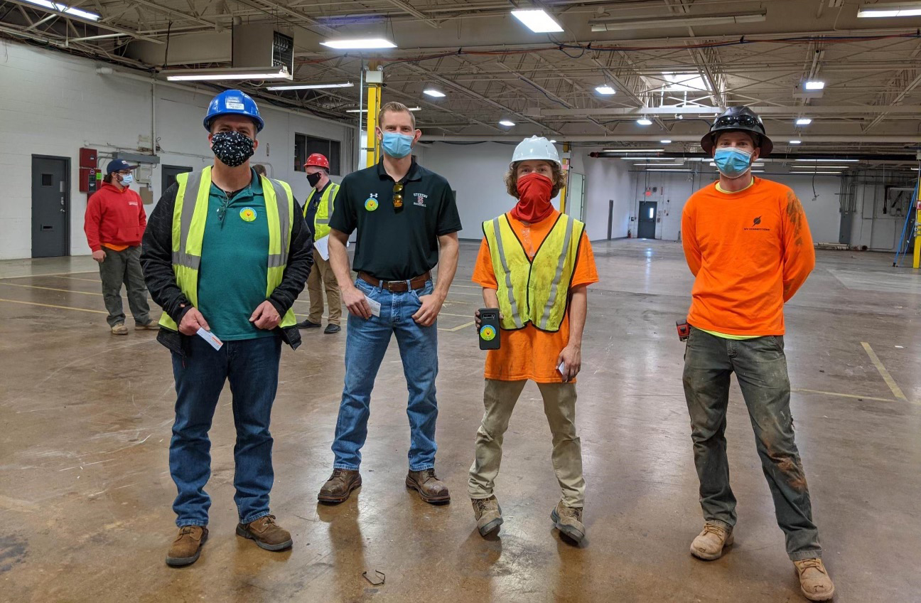 Valley Road construction workers get vaccinated while at work