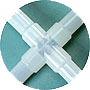 silicone molded cross connector