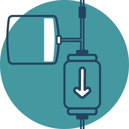 Icon of illustration of PUPSIT assembly on a teal circle